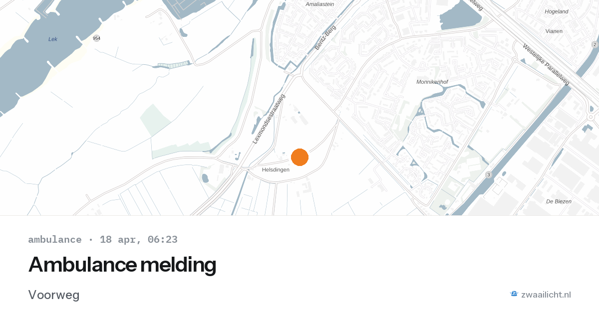 Ambulance melding — 18 apr 2026