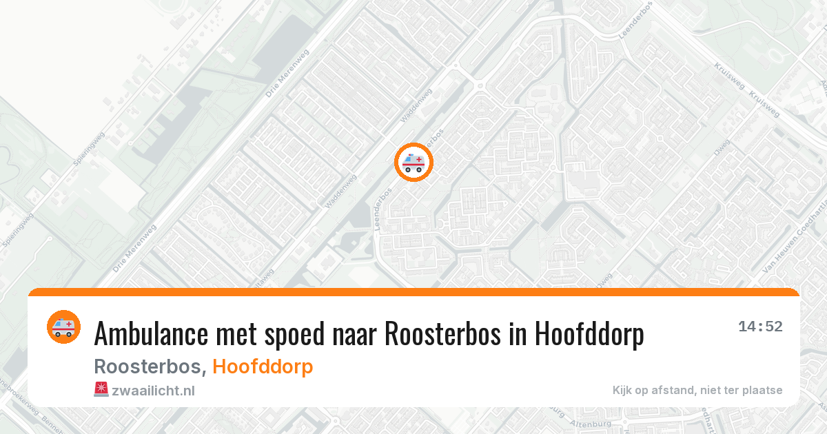 Ambulance met spoed naar Roosterbos in Hoofddorp — 23 jan 2026