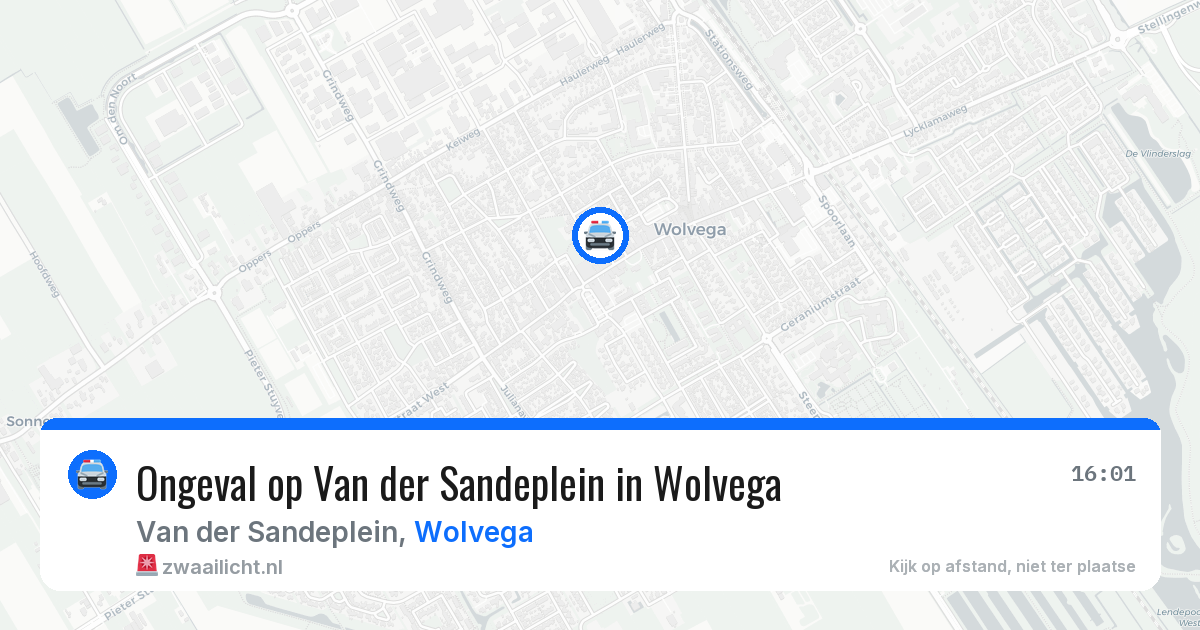 Ongeval op Van der Sandeplein in Wolvega — 1 mei 2026