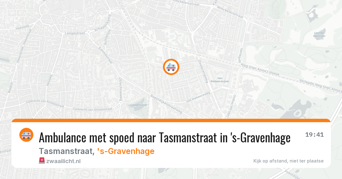 Ambulance met spoed naar Tasmanstraat in 's-Gravenhage — 9 mrt 2026