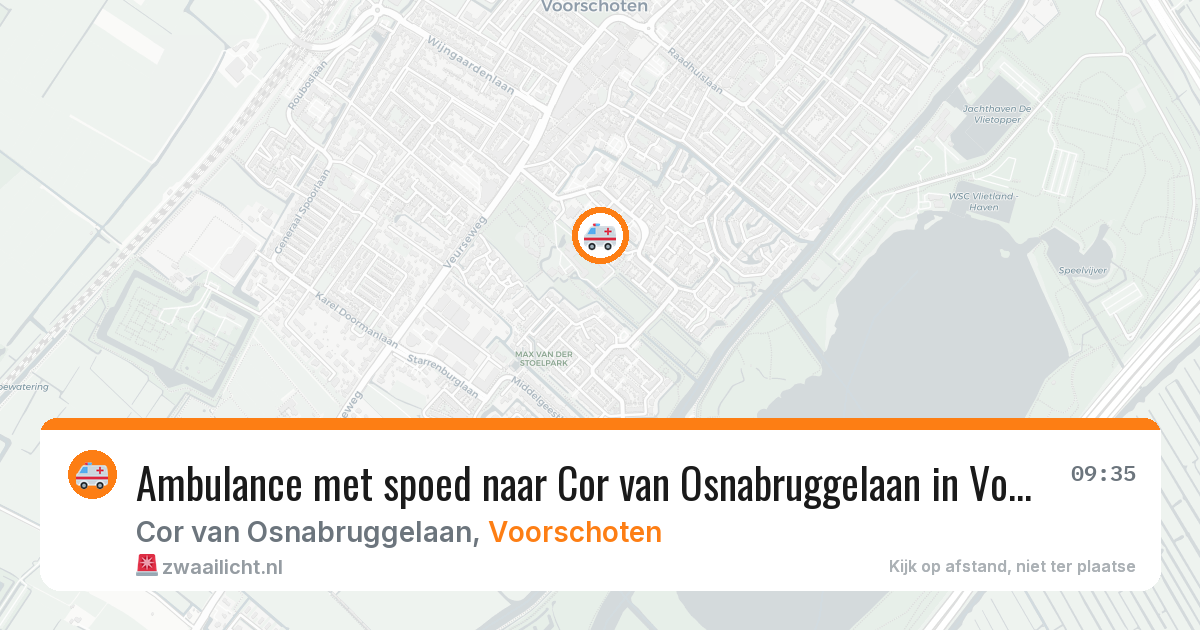 Ambulance met spoed naar Cor van Osnabruggelaan in Voorschoten — 24 jul 2026
