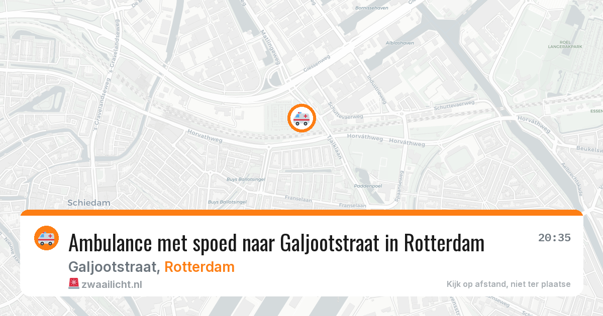 Ambulance met spoed naar Galjootstraat in Rotterdam — 1 jun 2026