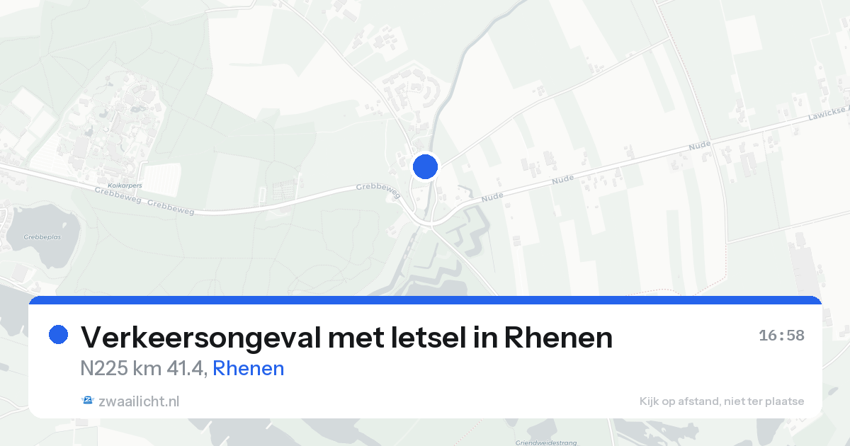 Verkeersongeval met letsel in Rhenen — 22 aug 2026