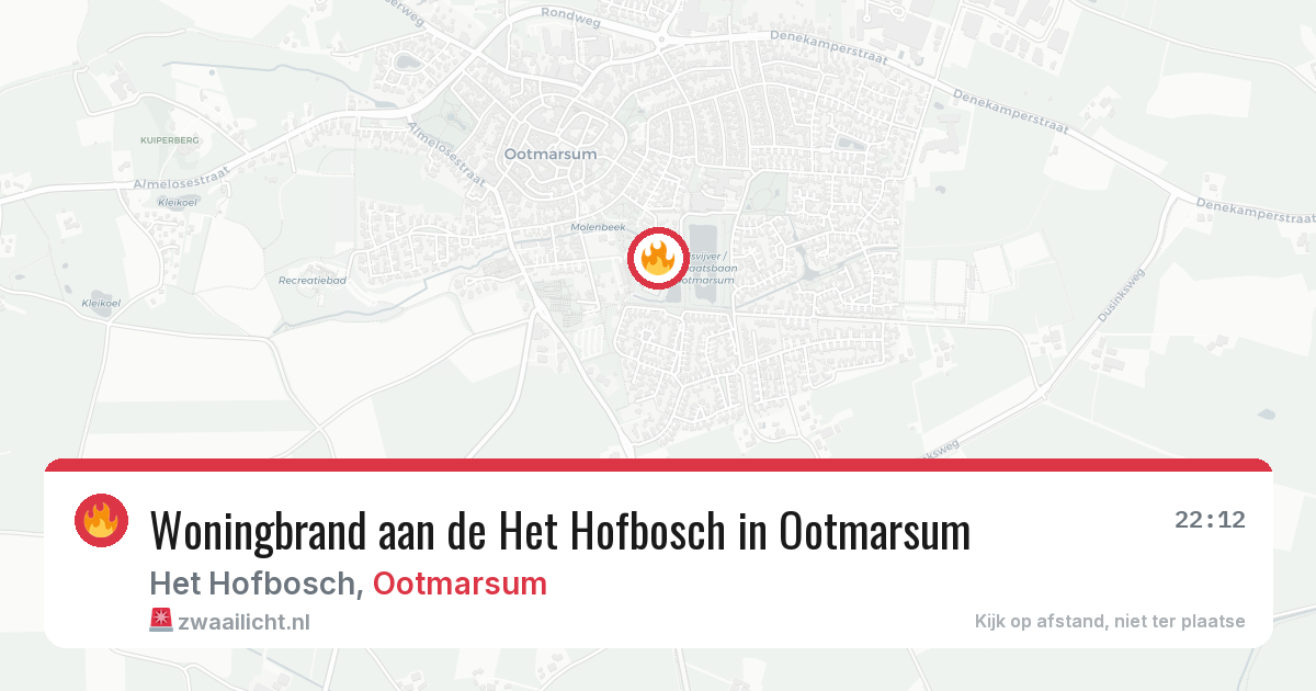 Woningbrand aan de Het Hofbosch in Ootmarsum — 14 jul 2026