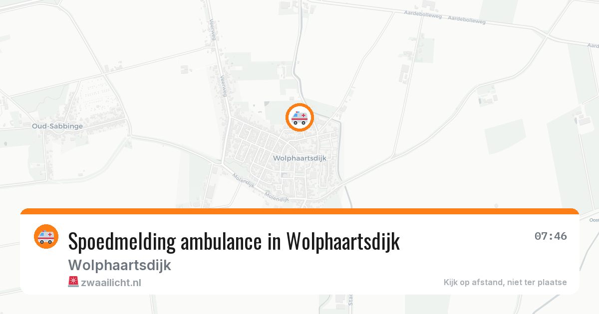 Spoedmelding ambulance in Wolphaartsdijk — 29 jan 2026