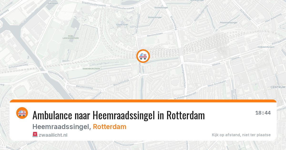 Ambulance naar Heemraadssingel in Rotterdam — 15 jun 2026