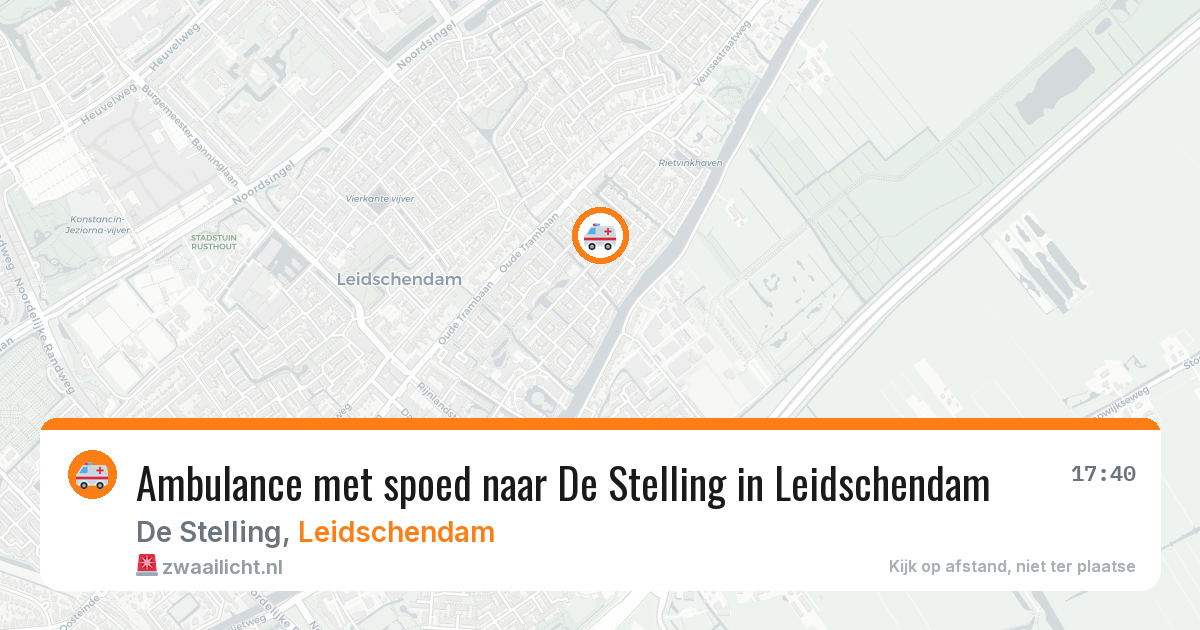 Ambulance met spoed naar De Stelling in Leidschendam — 9 jul 2026