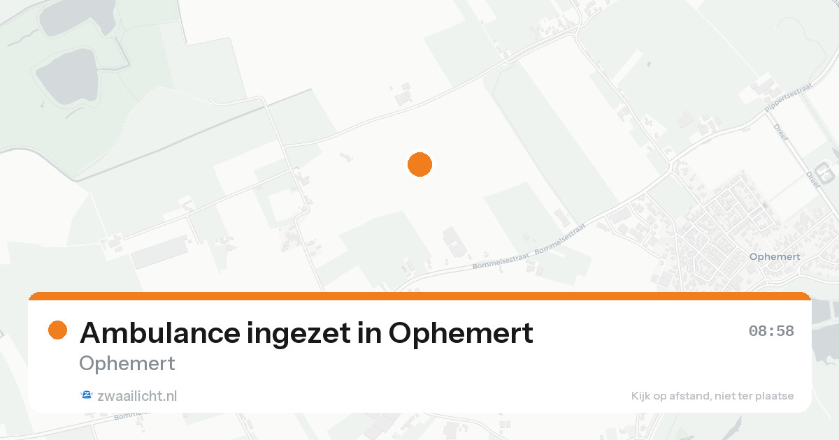 Ambulance ingezet in Ophemert — 19 aug 2026
