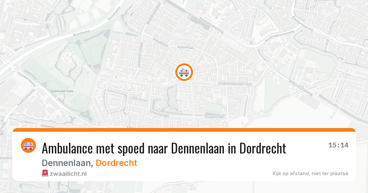 Ambulance met spoed naar Dennenlaan in Dordrecht — 8 apr 2026
