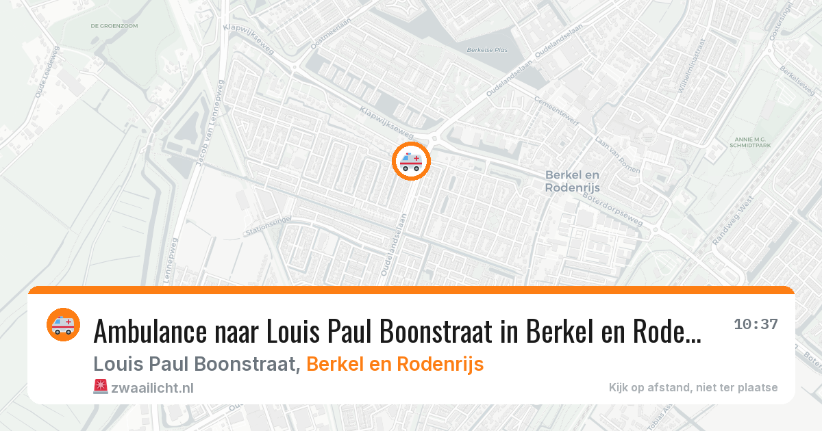 Ambulance naar Louis Paul Boonstraat in Berkel en Rodenrijs — 11 jul 2026