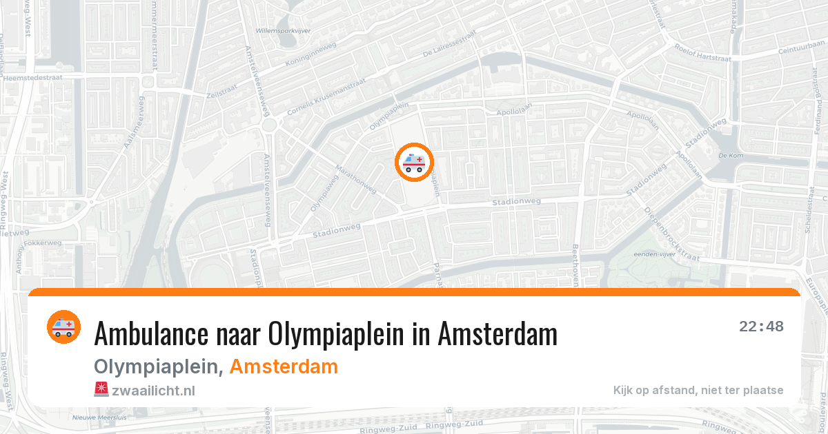 Ambulance naar Olympiaplein in Amsterdam — 3 mrt 2026