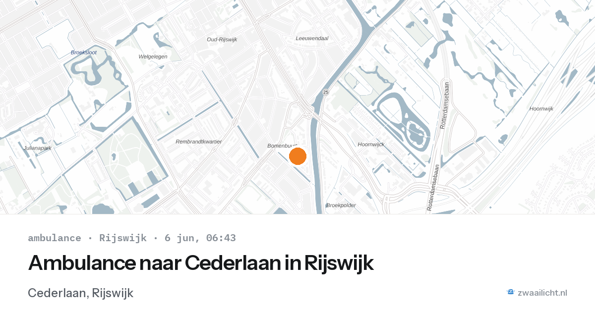 Ambulance naar Cederlaan in Rijswijk — 6 jun 2026