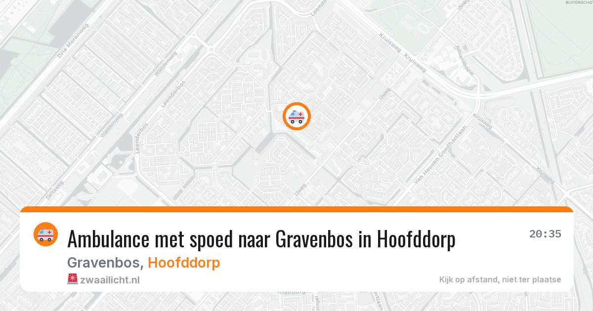 Ambulance met spoed naar Gravenbos in Hoofddorp — 11 apr 2026