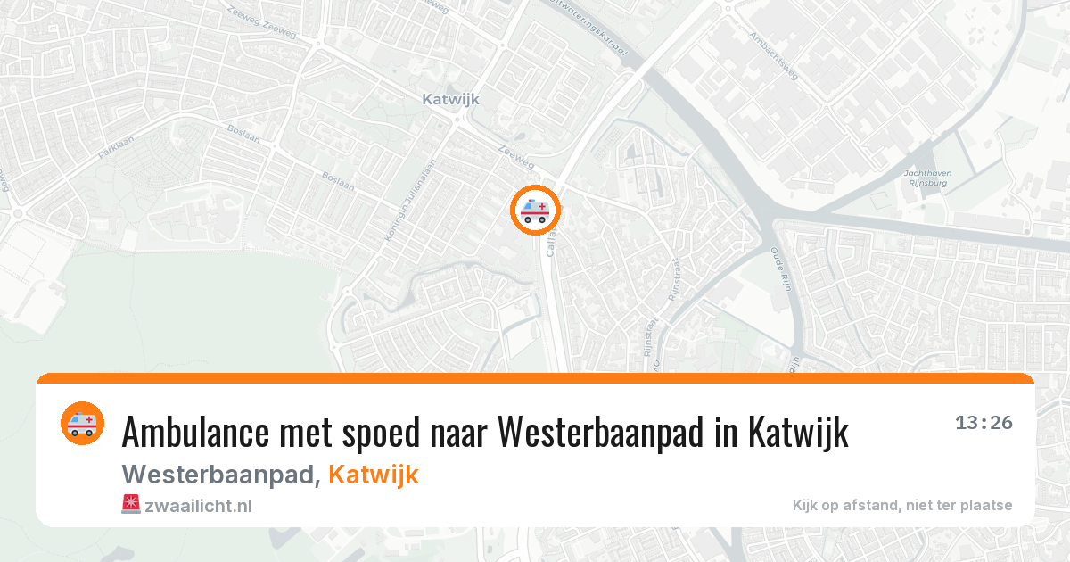 Ambulance met spoed naar Westerbaanpad in Katwijk — 23 mei 2026