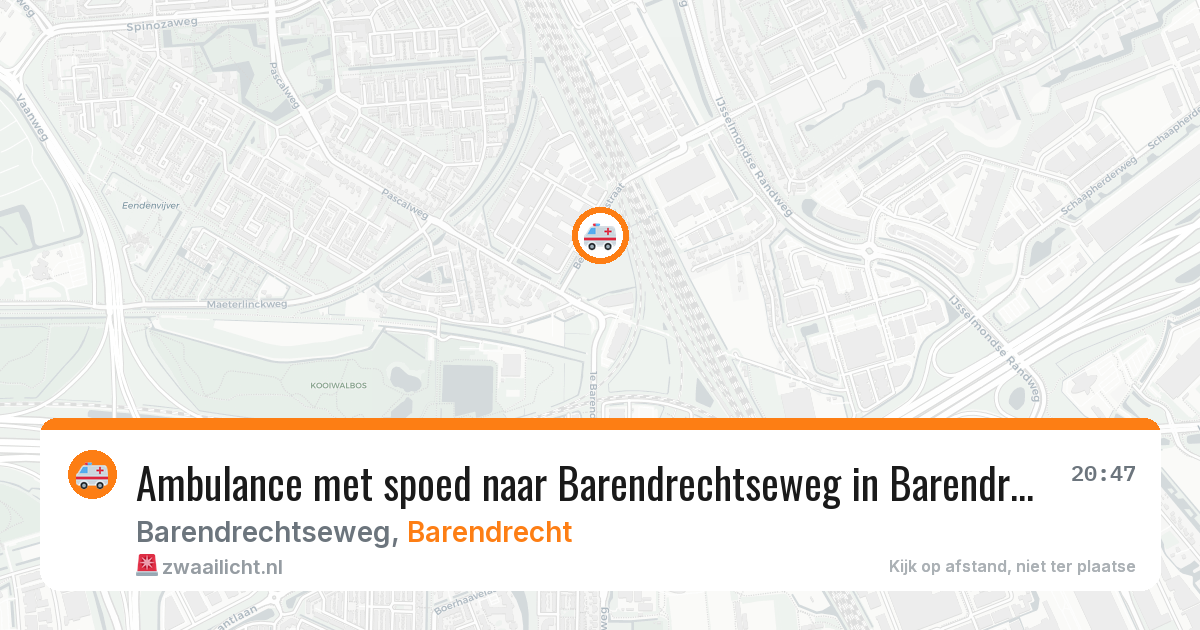 Ambulance met spoed naar Barendrechtseweg in Barendrecht — 9 jul 2026