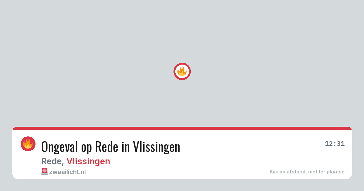 Ongeval op Rede in Vlissingen — 28 jun 2026