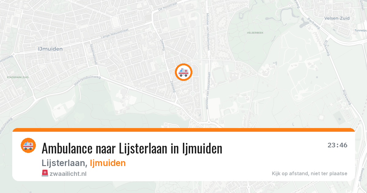 Ambulance naar Lijsterlaan in Ijmuiden — 12 jun 2026