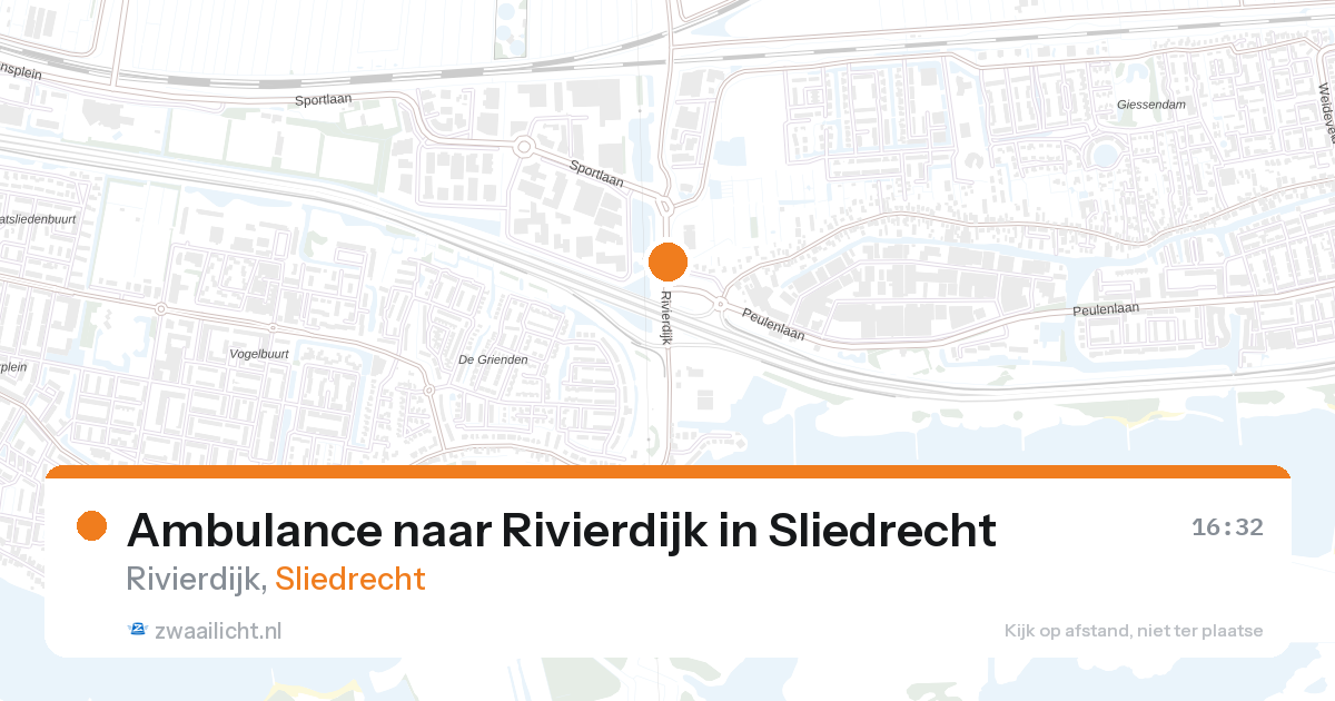 Ambulance naar Rivierdijk in Sliedrecht — 20 apr 2026