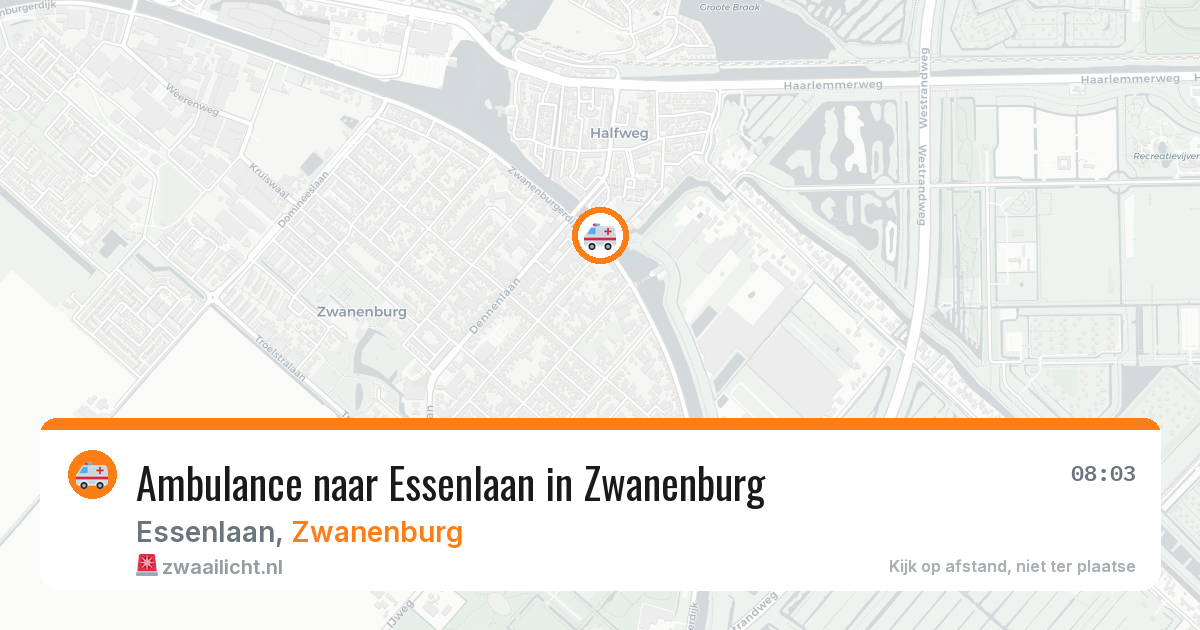 Ambulance naar Essenlaan in Zwanenburg — 25 mrt 2026