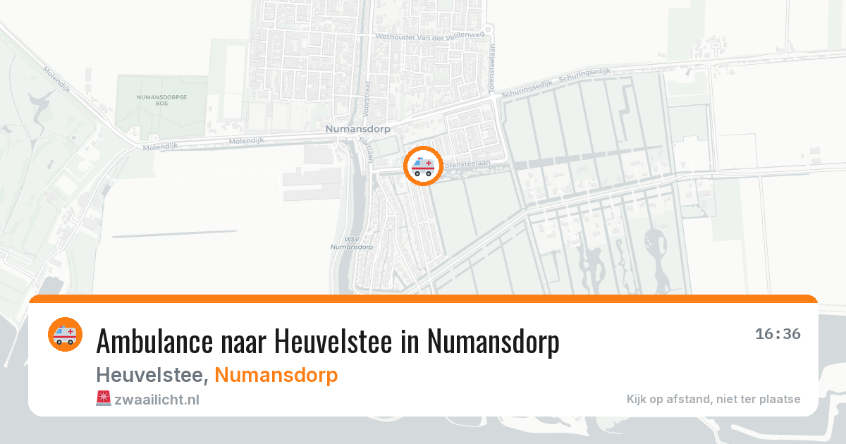 Ambulance naar Heuvelstee in Numansdorp — 3 aug 2026