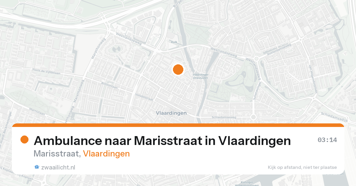 Ambulance naar Marisstraat in Vlaardingen — 17 aug 2026
