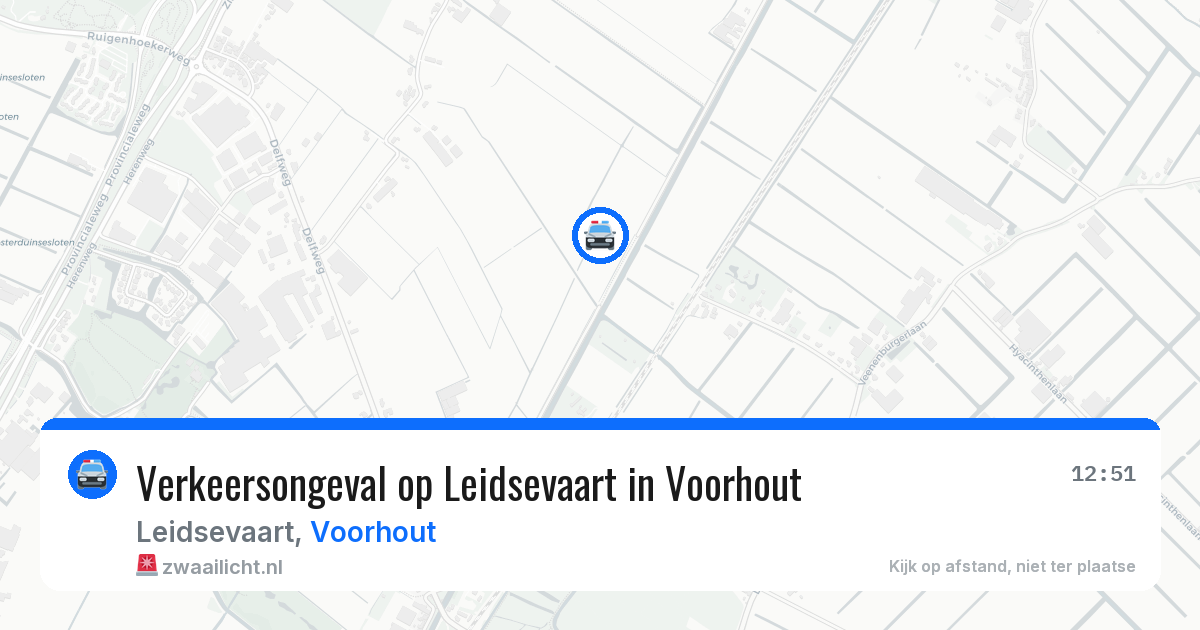 Verkeersongeval op Leidsevaart in Voorhout — 14 jun 2026