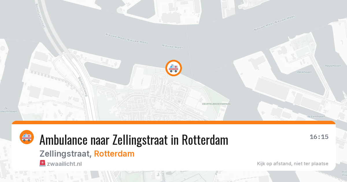 Ambulance naar Zellingstraat in Rotterdam — 25 apr 2026
