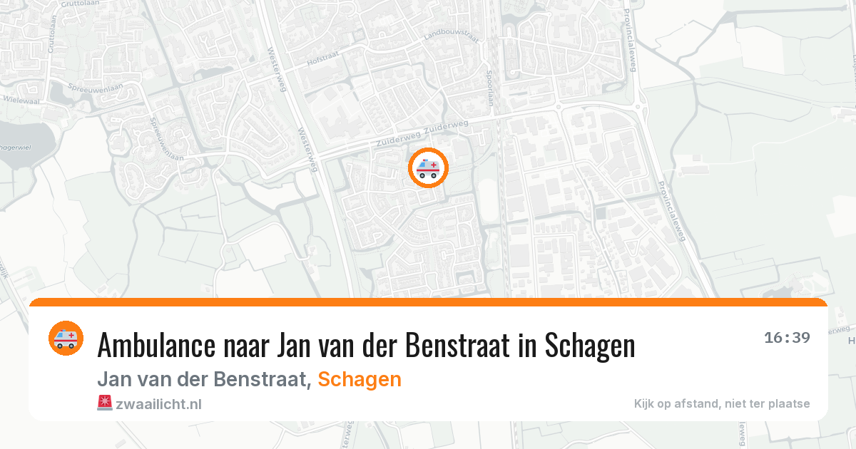 Ambulance naar Jan van der Benstraat in Schagen — 26 mei 2026