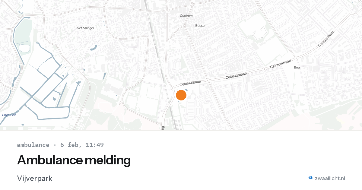 Ambulance melding — 6 feb 2026