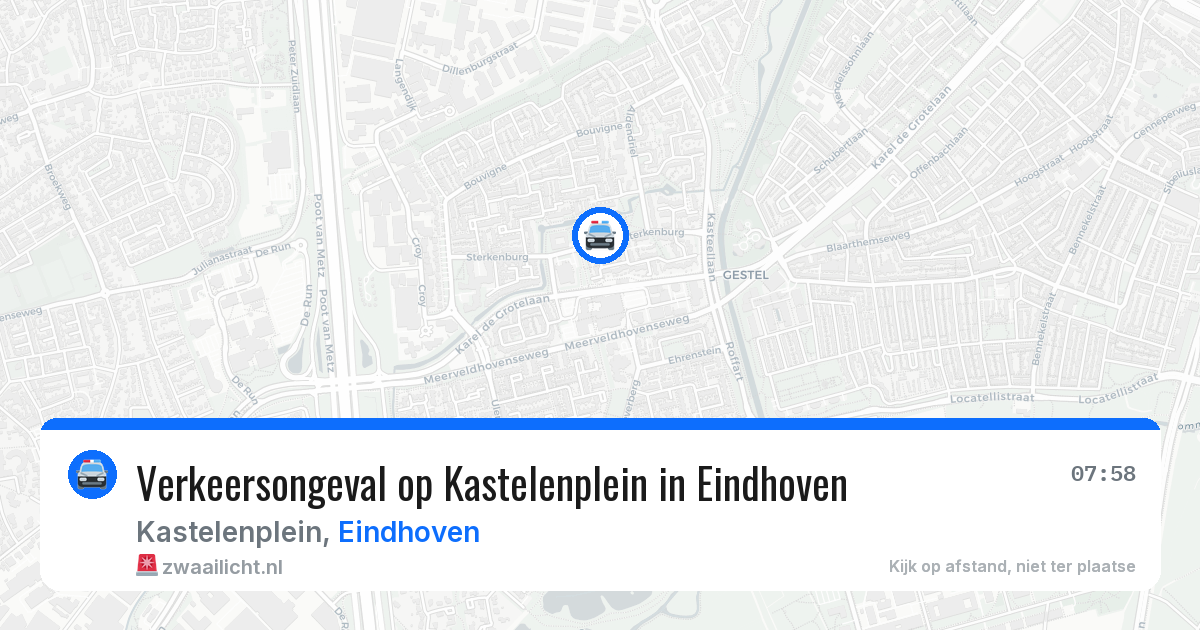Verkeersongeval op Kastelenplein in Eindhoven — 9 apr 2026