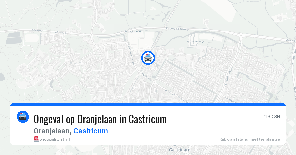 Ongeval op Oranjelaan in Castricum — 30 jun 2026