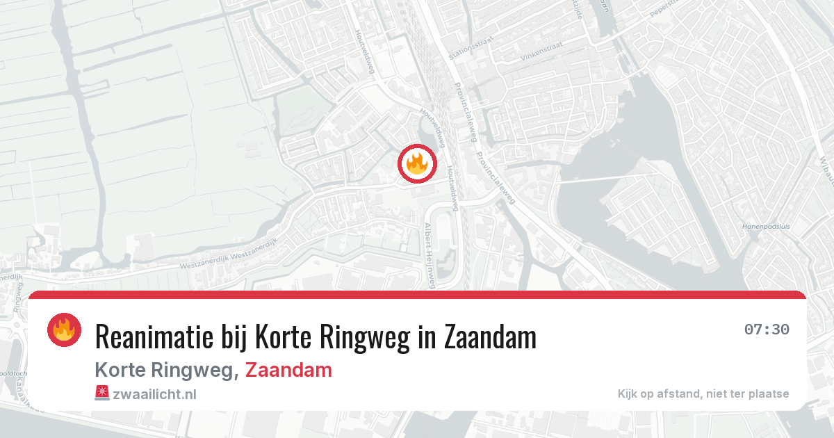 Reanimatie bij Korte Ringweg in Zaandam — 23 jun 2026