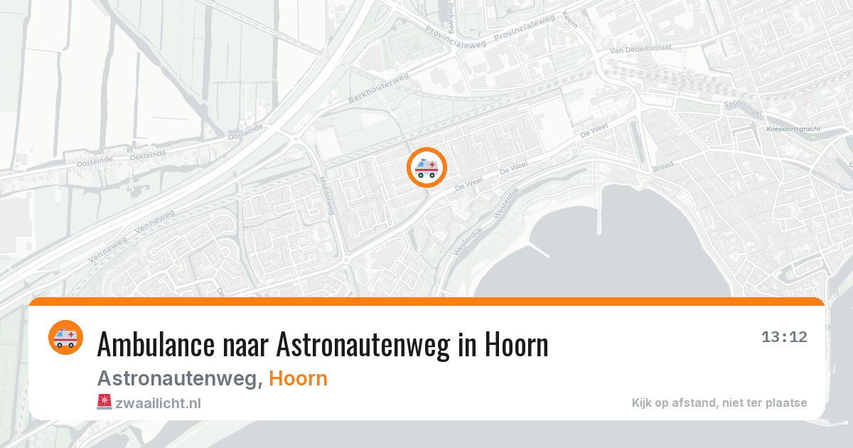 Ambulance naar Astronautenweg in Hoorn — 5 aug 2026