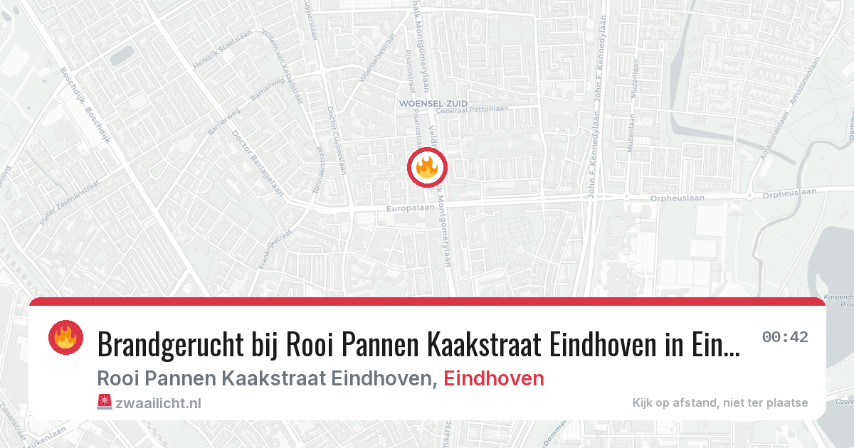 Brandgerucht bij Rooi Pannen Kaakstraat Eindhoven in Eindhoven — 9 mei 2026