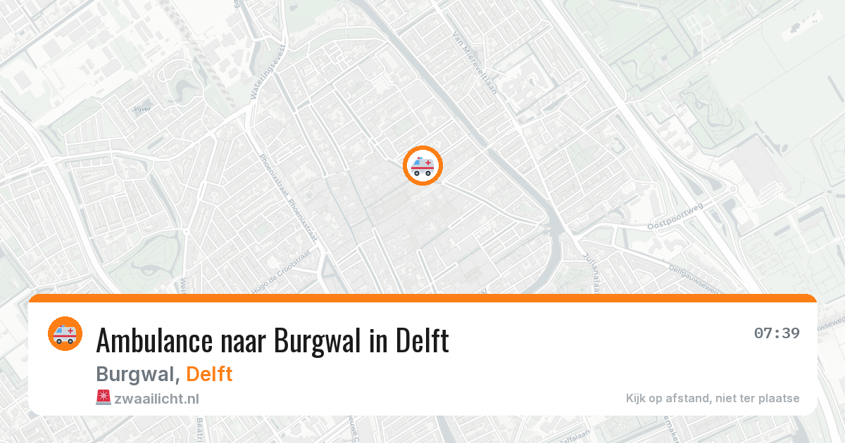 Ambulance naar Burgwal in Delft — 6 jul 2026