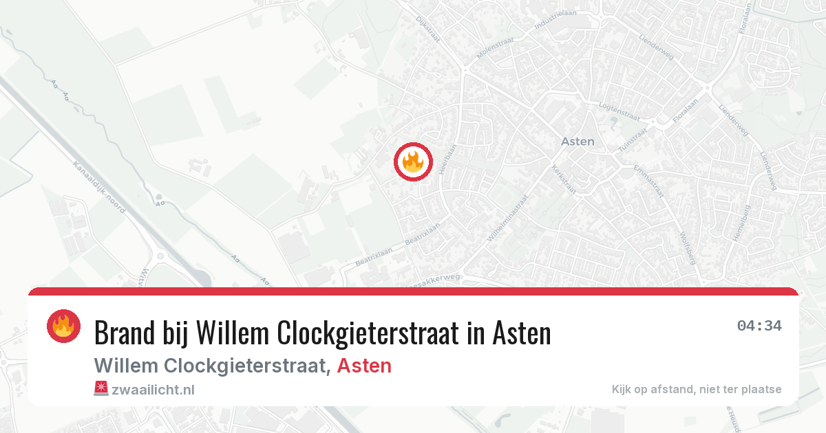 Brand bij Willem Clockgieterstraat in Asten — 7 mei 2026