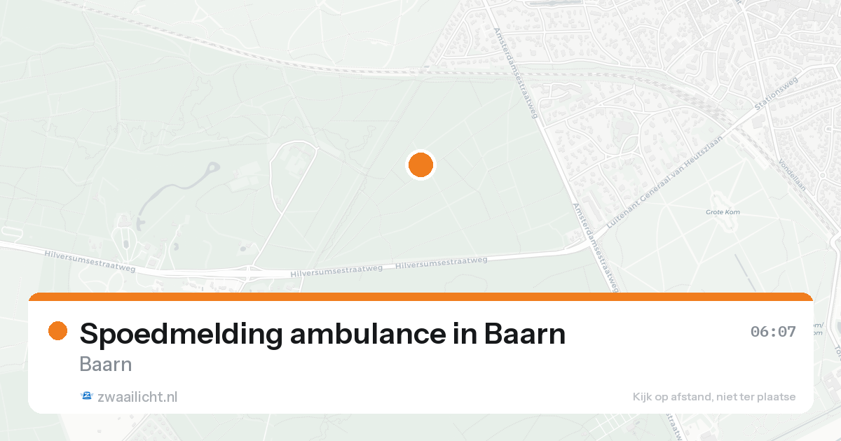 Spoedmelding ambulance in Baarn — 16 aug 2026