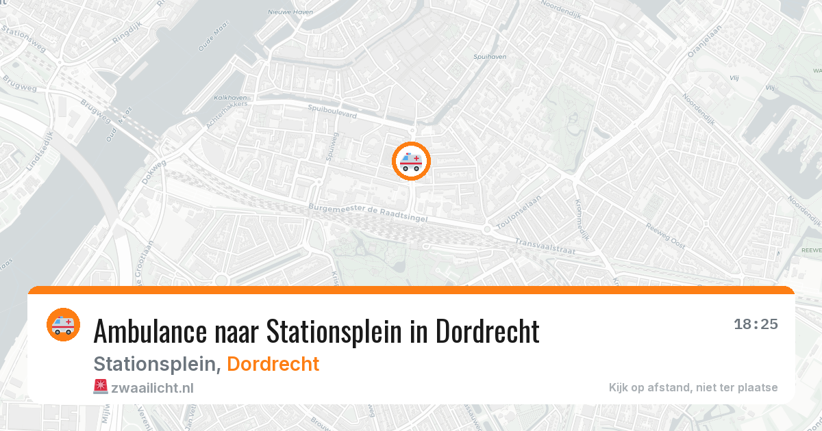 Ambulance naar Stationsplein in Dordrecht — 27 apr 2026