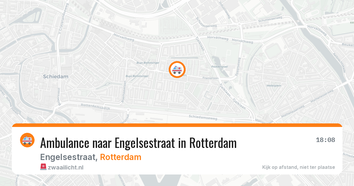 Ambulance naar Engelsestraat in Rotterdam — 8 feb 2026