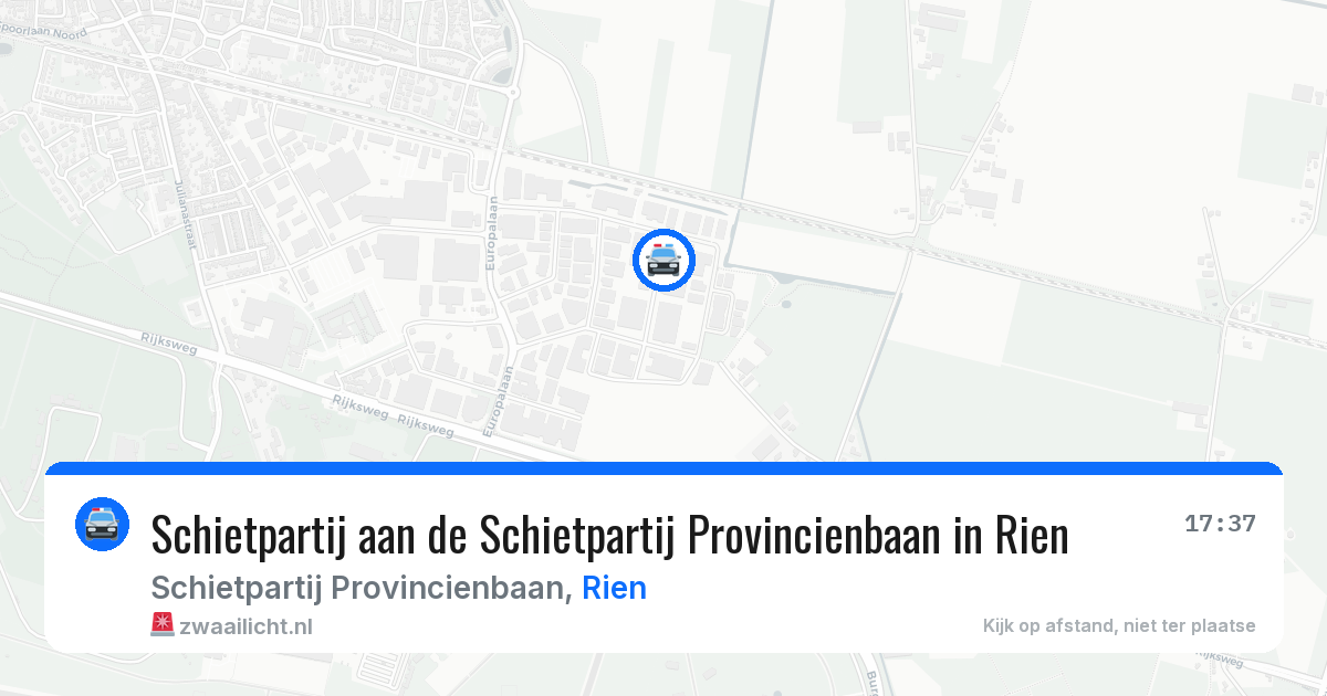 Schietpartij aan de Schietpartij Provincienbaan in Rien — 27 jun 2026