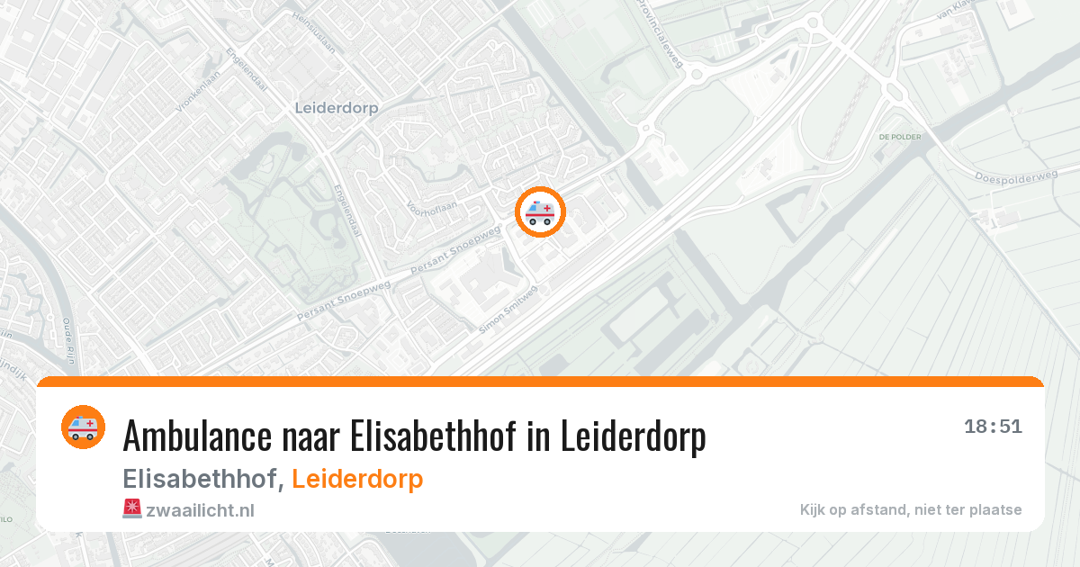 Ambulance naar Elisabethhof in Leiderdorp — 13 jul 2026