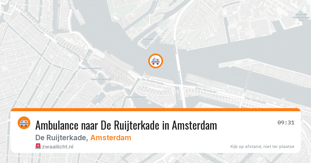 Ambulance naar De Ruijterkade in Amsterdam — 26 mei 2026