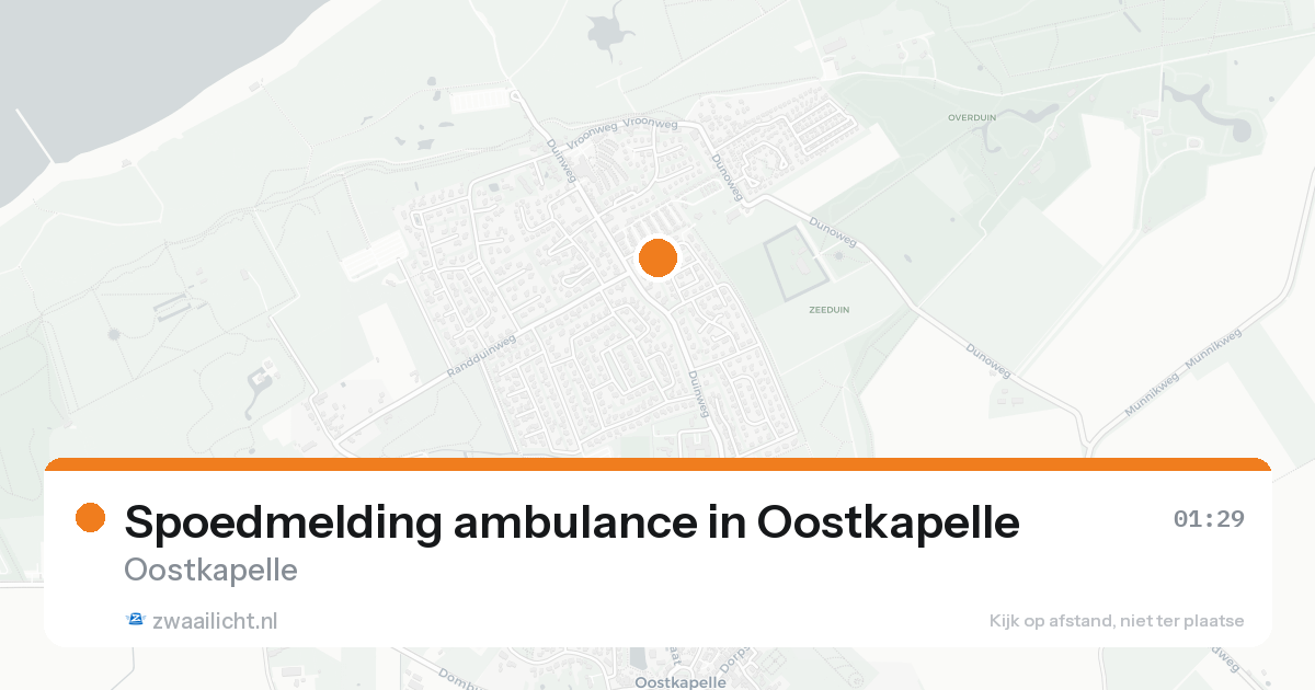 Spoedmelding ambulance in Oostkapelle — 20 aug 2026