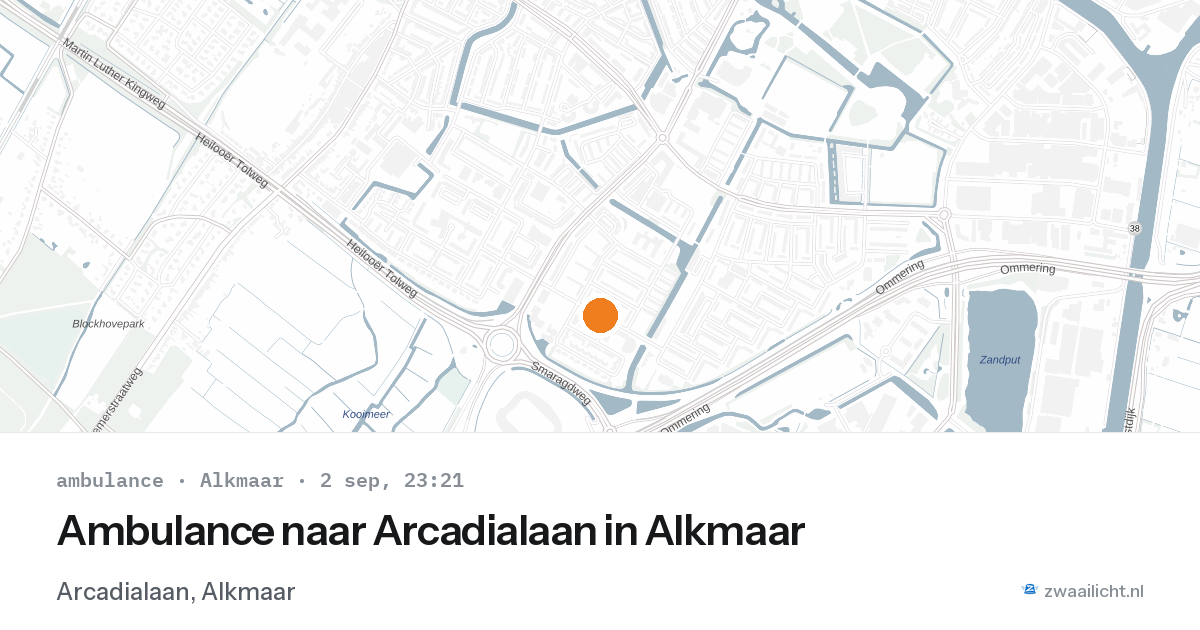 Ambulance naar Arcadialaan in Alkmaar — 2 sep 2026