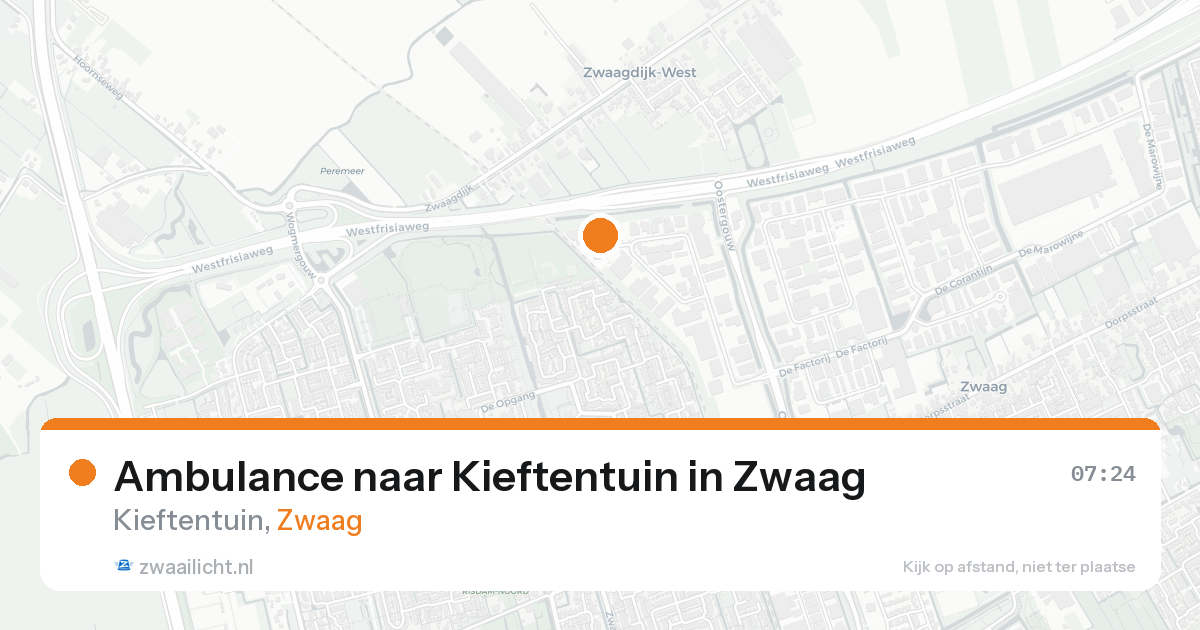 Ambulance naar Kieftentuin in Zwaag — 14 aug 2026