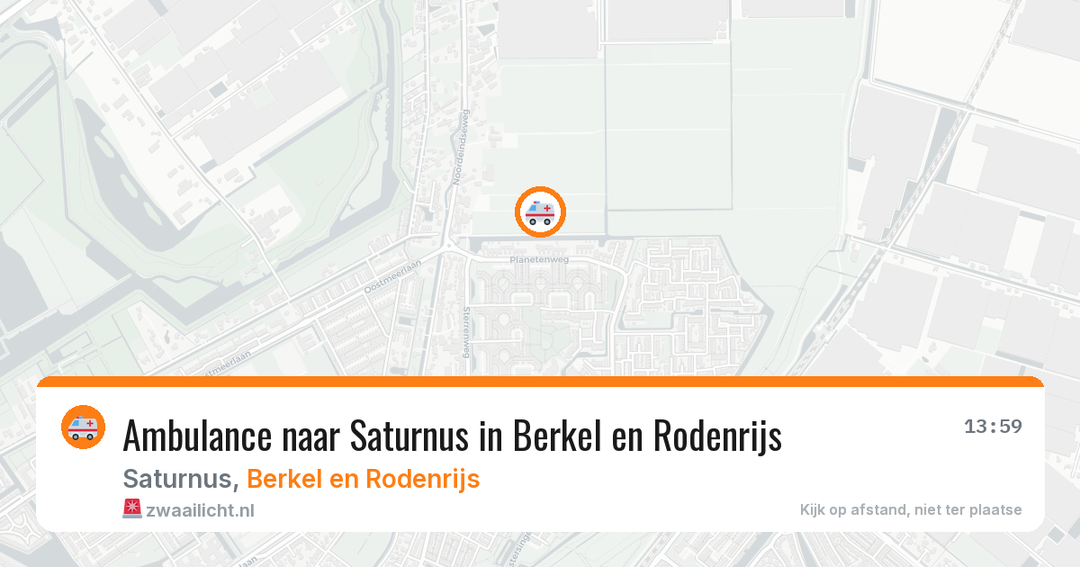 Ambulance naar Saturnus in Berkel en Rodenrijs — 6 aug 2026