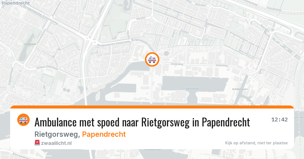 Ambulance met spoed naar Rietgorsweg in Papendrecht — 11 jun 2026