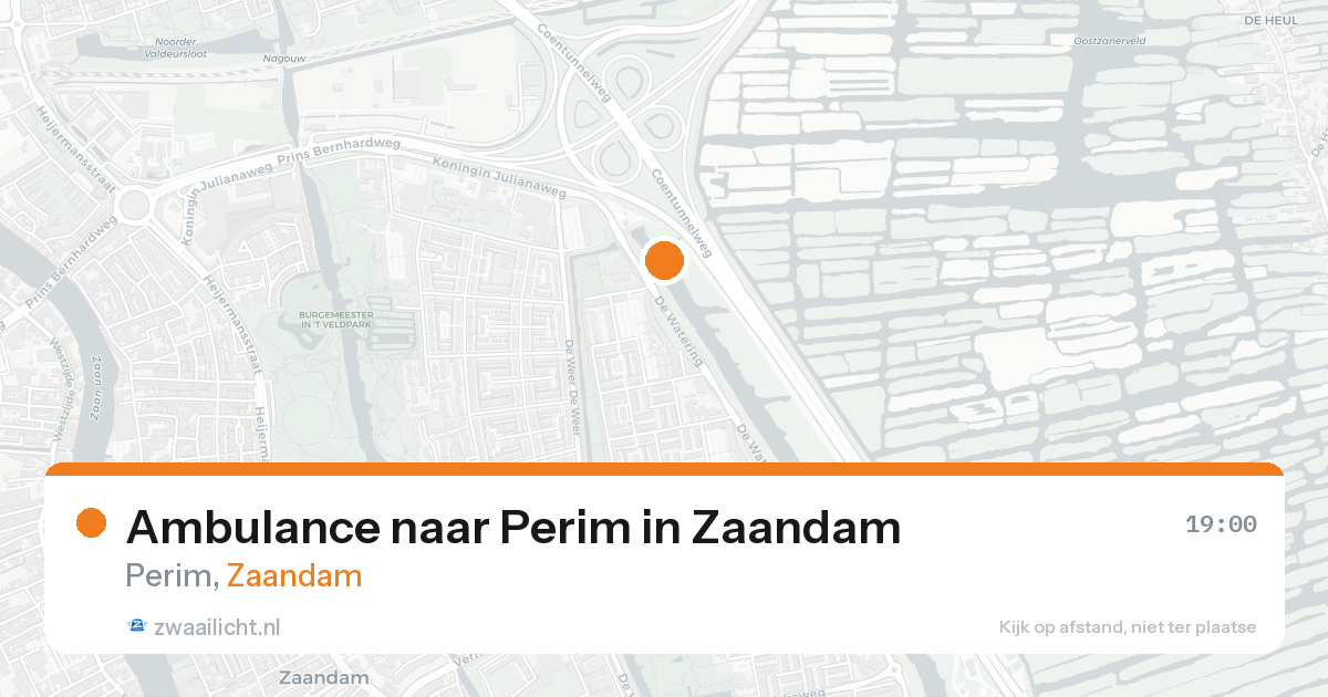 Ambulance naar Perim in Zaandam — 18 aug 2026