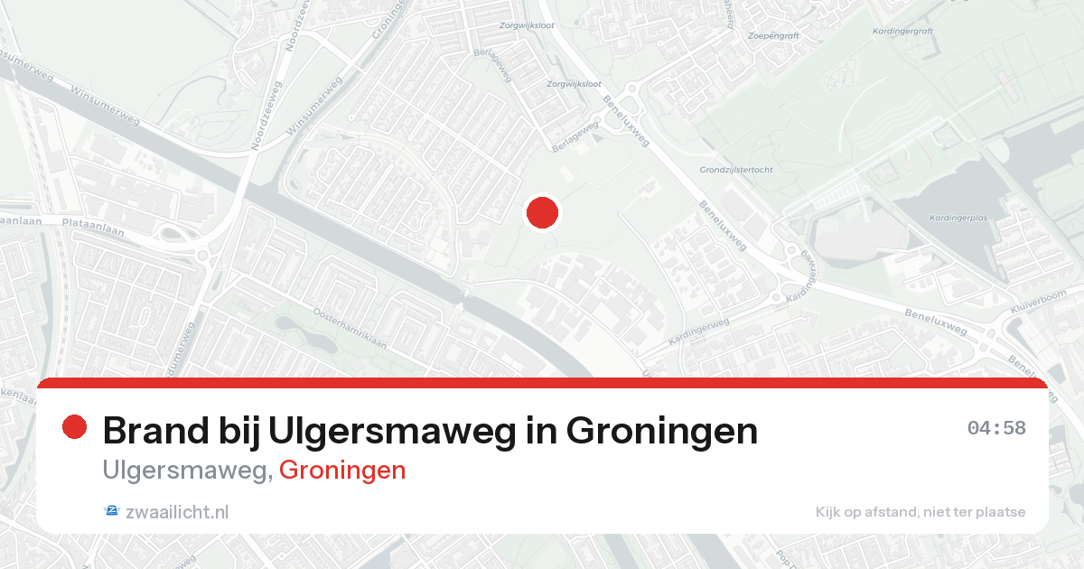 Brand bij Ulgersmaweg in Groningen — 22 aug 2026