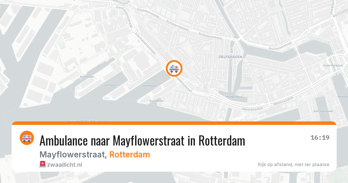 Ambulance naar Mayflowerstraat in Rotterdam — 11 aug 2026
